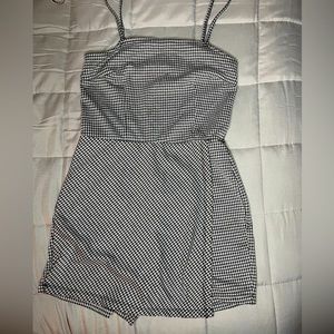 Adorable black and white romper